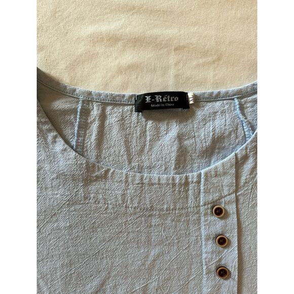 Whimsical Embroidered Floral Shirt – Size XL - Retro Brand - Picture 2 of 5